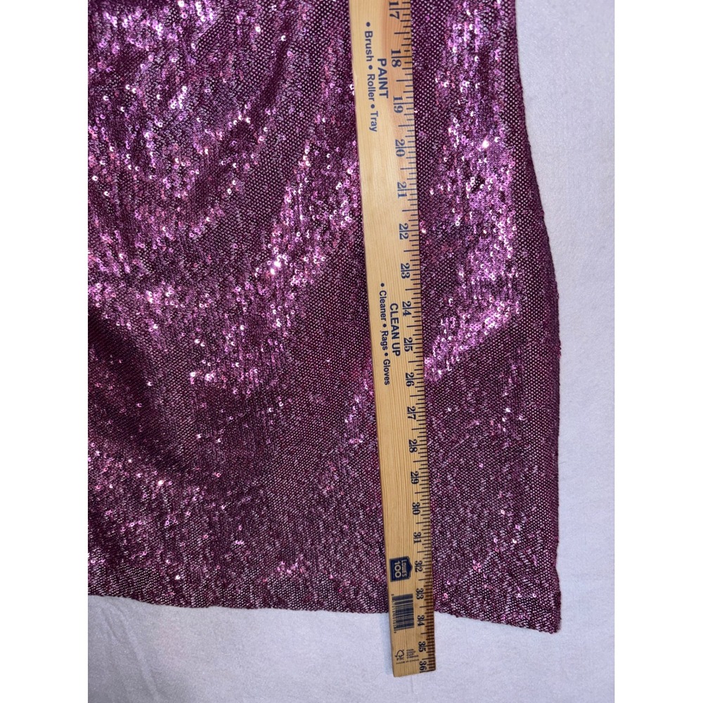 Likely Sequin Toscano mini dress One Shoulder Cutout Strap prom Barbiecore Sz 14 - Picture 10 of 11